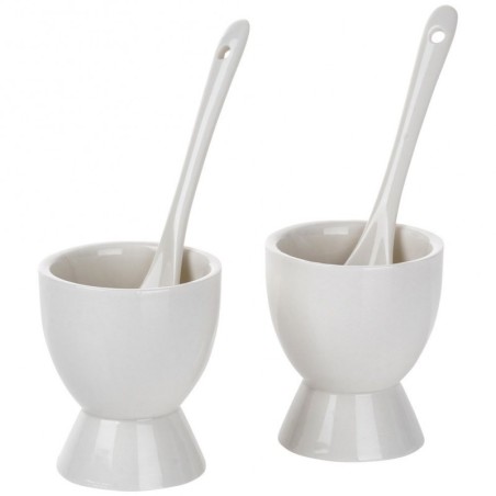 Munatopsid lusikatega, valge portselan, 2 tk. | FreshDesign.ee