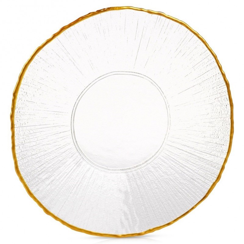 Klaasist magustoidutaldrik kuldne 21 cm | FreshDesign.ee