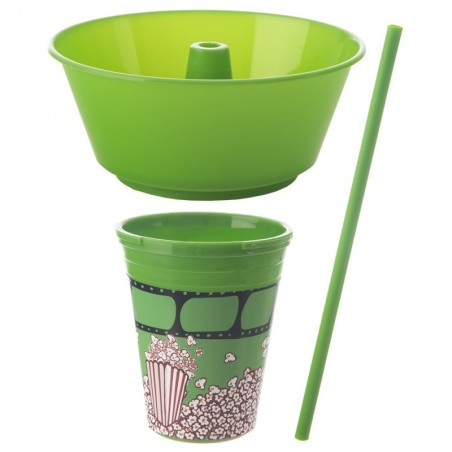 Popkorni tass kausiga roheline 500 ml | FreshDesign.ee