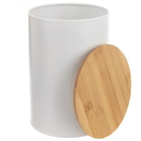 Toidunõu metallvalge bambusest kaanega WHI... | FreshDesign.ee