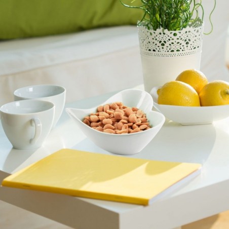 Valge portselanist kausi süda 13x11 cm, 180 ml