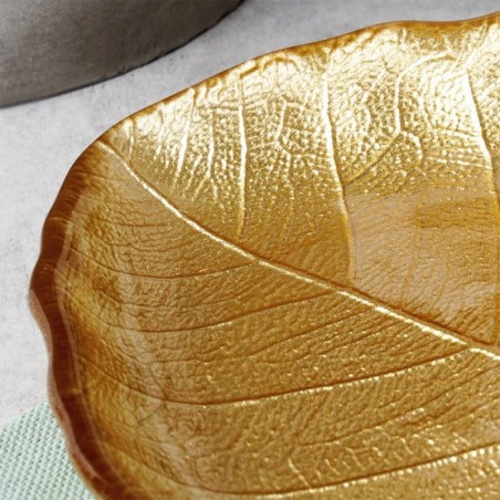 Klaasist serveerimistaldrik kuldleht 18x16 cm | FreshDesign.ee