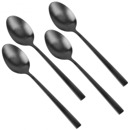 Mustast terasest teelusikad 4 tk. | FreshDesign.ee