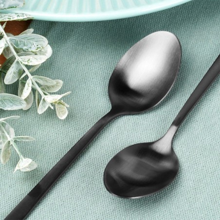 Mustast terasest teelusikad 4 tk. | FreshDesign.ee