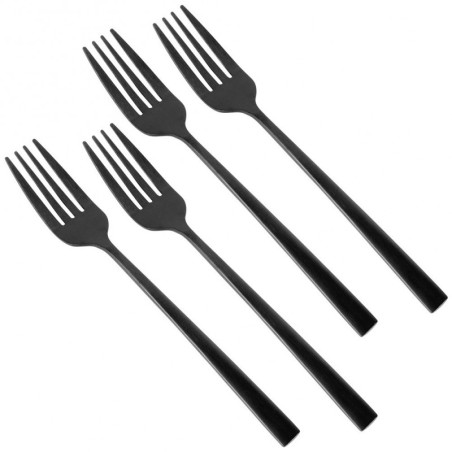 Mustast terasest magustoidukahvlid, 4 tk. | FreshDesign.ee