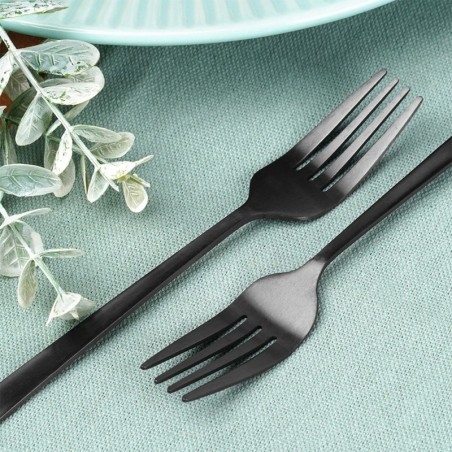 Mustast terasest magustoidukahvlid, 4 tk. | FreshDesign.ee