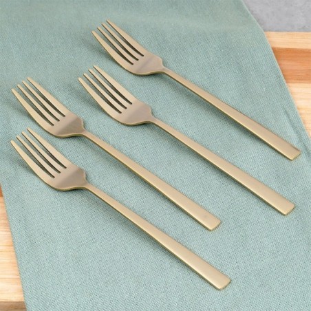 Terasest magustoidukahvlid, kuld, 4 tk.