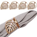 Salvrätikurõngad metallist kuldlehed 4 cm 4 tk. | FreshDesign.ee