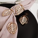 Salvrätikurõngad metallist kuldlehed 4 cm 4 tk. | FreshDesign.ee