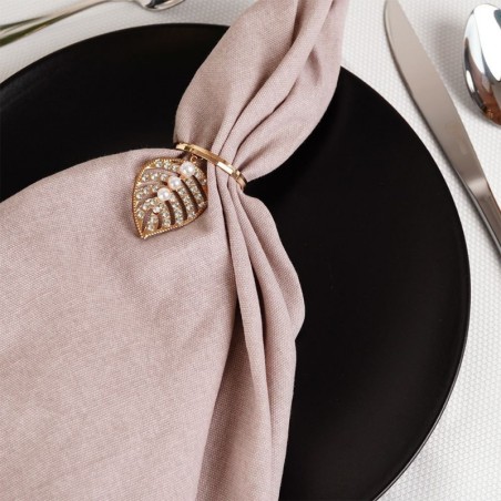 Salvrätikurõngad metallist kuldlehed 4 cm 4 tk. | FreshDesign.ee