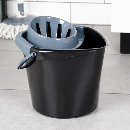 Mopiämber väänajaga, plastik, must, 14 l