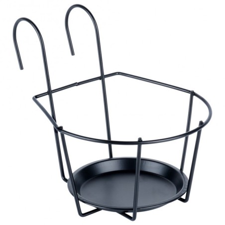 Rõdu lillepotihoidja metallist must | FreshDesign.ee