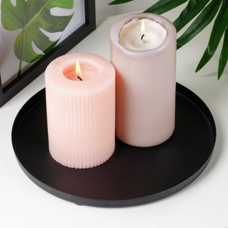 Dekoratiivsete küünlakompositsioonide alus, metall, must, 21,5 cm