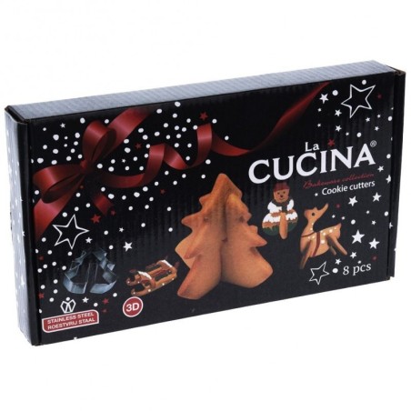 Piparkoogivormid terasest Christmas 3D 8 tk. | FreshDesign.ee