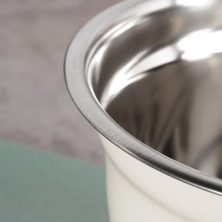 Valge terasest köögikauss 18 cm, 1,3 l | FreshDesign.ee