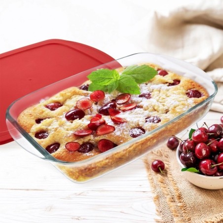 Kuumakindel klaasnõu kaanega 39x24x7 cm, 3, 7 liitrit