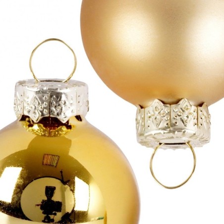 Klaasist jõulukuuse ehted, kuld, 3,5 cm, 16 tk. | FreshDesign.ee