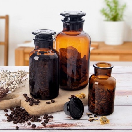 Säilituspurk klaas pruun korgiga 250 ml