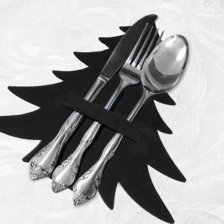 Söögiriistade kate must jõulupuu 4 tk.