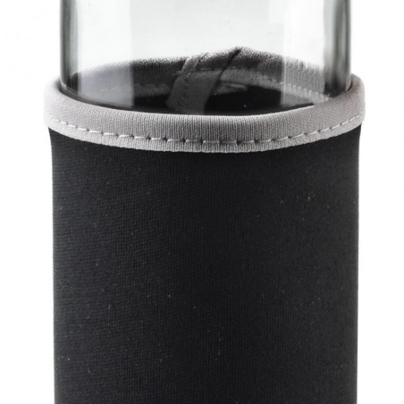 Klaasist veepudel kaanega, must, 490 ml | FreshDesign.ee