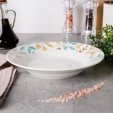 Sügavast portselanist õhtusöögitaldrik LYDIA 22,5 cm, 700 ml