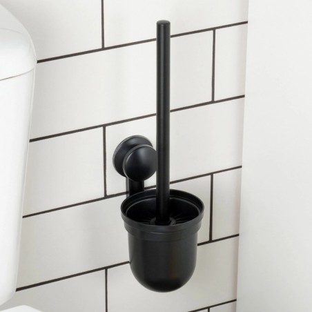 Silikoonist tualetthari konteineriga, ripp, must, 35 cm