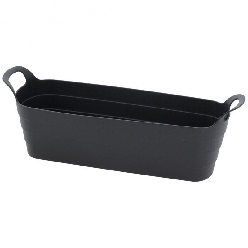 Plastikust aiapott, must, piklik, 44,5 cm | FreshDesign.ee