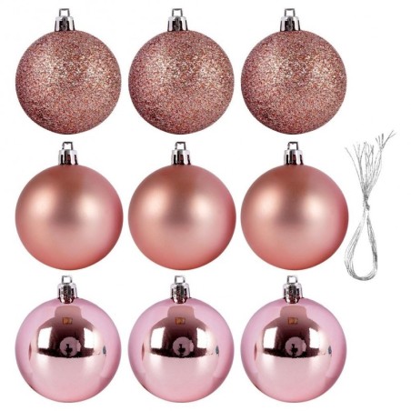 Jõulupuu ehted, roosad, purunemiskindlad, ... | FreshDesign.ee