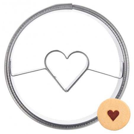 Küpsiselõikur piparkoogivorm ring süda 4,5 cm | FreshDesign.ee