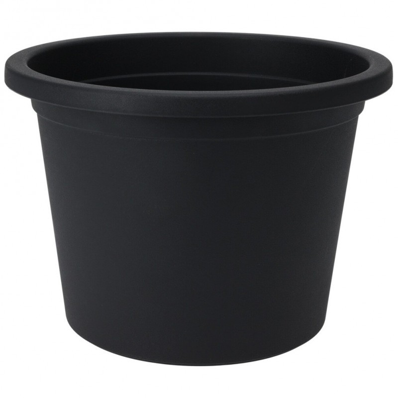 Plastikust aiapott, must, ümmargune, 27,5 cm | FreshDesign.ee