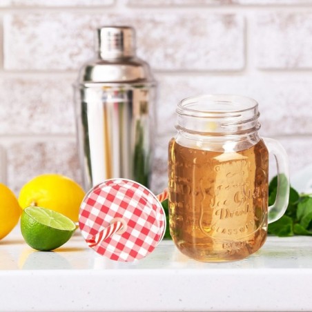 Klaasist joogipurk korgi ja kõrrega 450 ml | FreshDesign.ee