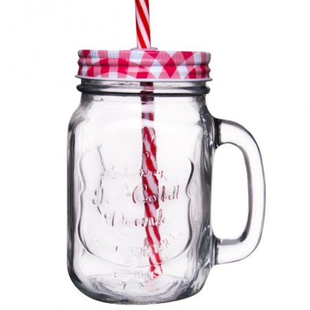 Klaasist joogipurk korgi ja kõrrega 450 ml | FreshDesign.ee