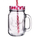 Klaasist joogipurk korgi ja kõrrega 450 ml | FreshDesign.ee