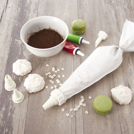 Kondiitrikott ja otsikud 26 cm 10 tk.