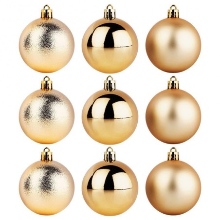 Purunemiskindlad jõulukuulid kuldsed 6 cm 9 tk. | FreshDesign.ee