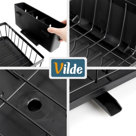 Metallist nõudekuivatusrest, must, 2-tasan... | FreshDesign.ee