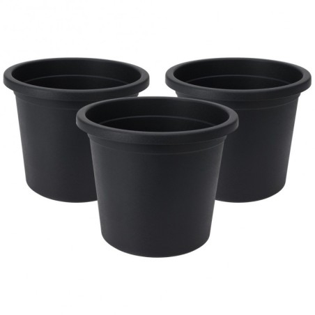 Plastikust aiapott, must, ümmargune, 14,5 ... | FreshDesign.ee