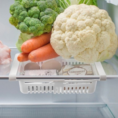 Külmkapi organiseerija ulatub riiuli alla 21-28,7 cm