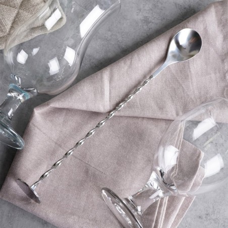 Baarmeni lusikas jookide ja kokteilide jaoks, teras, 28 cm