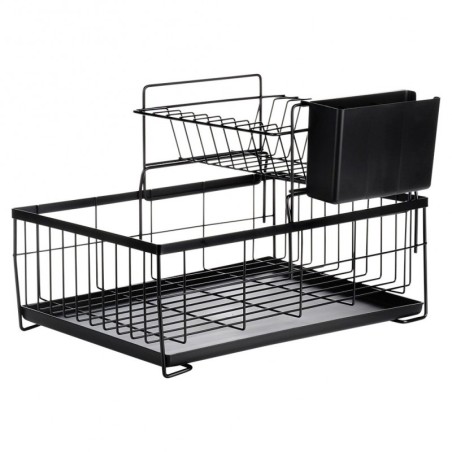 Metallist nõudekuivatusrest, must, 2-tasan... | FreshDesign.ee