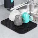 Silikoonist nõudekuivatusmatt, must, 34x26,5 cm | FreshDesign.ee