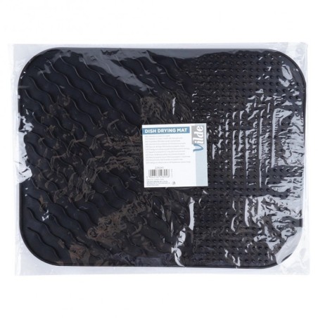 Silikoonist nõudekuivatusmatt, must, 34x26,5 cm | FreshDesign.ee