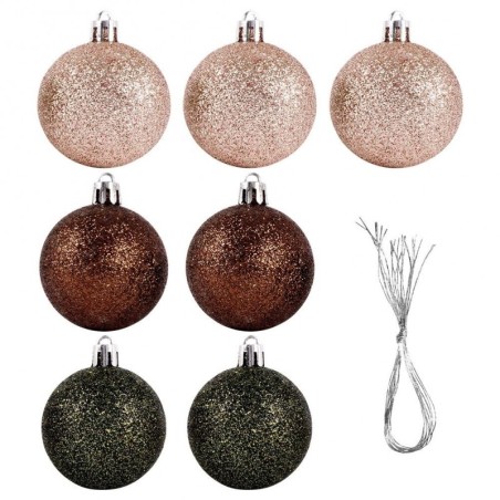 Jõulupuu ehted roheline pruun pärl purunem... | FreshDesign.ee