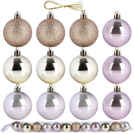 Jõulupuu ehted roosa kuld purunemiskindlad... | FreshDesign.ee