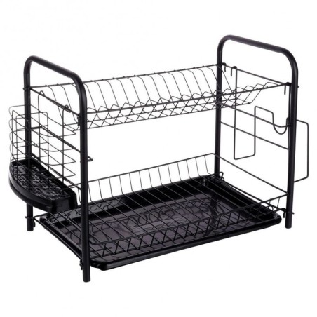 Nõudekuivati, must, 2-tasandiline, 51,5x24... | FreshDesign.ee