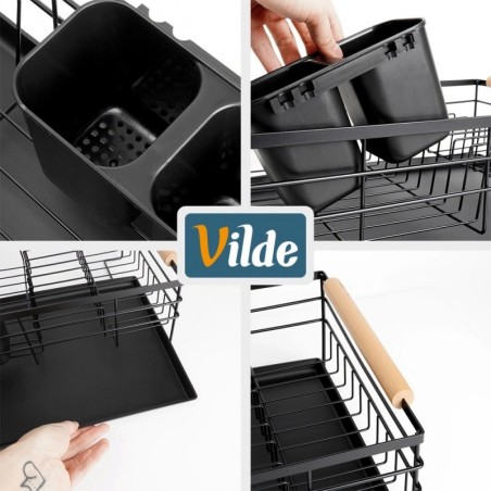 Nõudekuivati, must, 43x28,5x14,5 cm | FreshDesign.ee