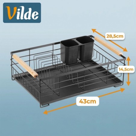 Nõudekuivati, must, 43x28,5x14,5 cm | FreshDesign.ee