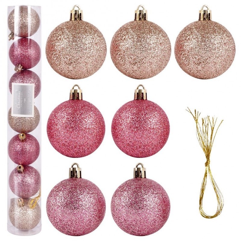 Jõulupuu ehted, roosad, purunemiskindlad, ... | FreshDesign.ee