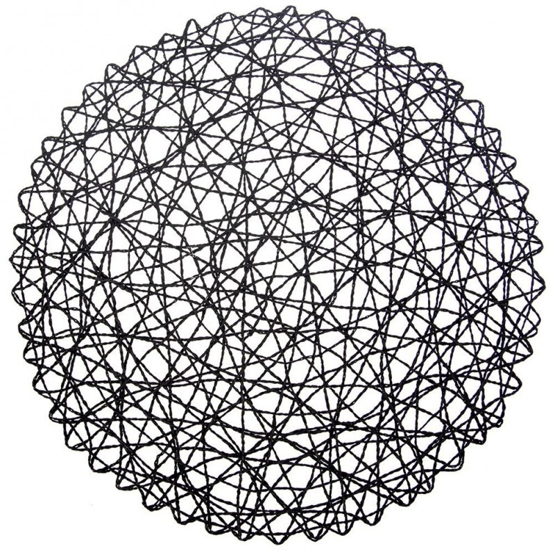 Paberist lauamatt, must, ümmargune, 35 cm | FreshDesign.ee