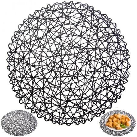 Paberist lauamatt, must, ümmargune, 35 cm | FreshDesign.ee